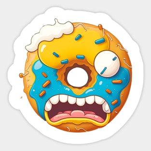 Angry Donut Sticker